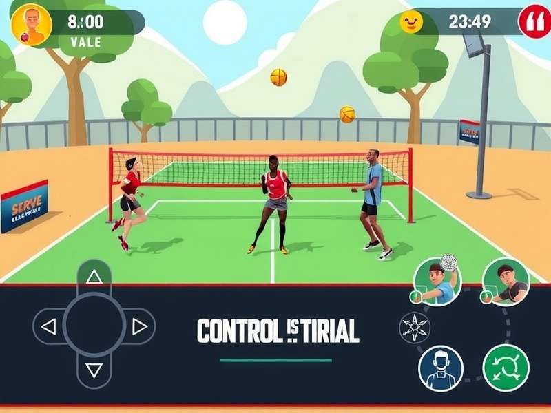 Serve Stars gameplay screenshot showing volleyball action