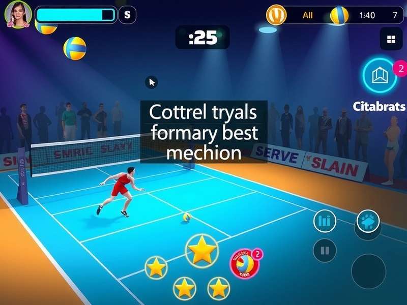 Serve Stars control tutorial showing gameplay mechanics